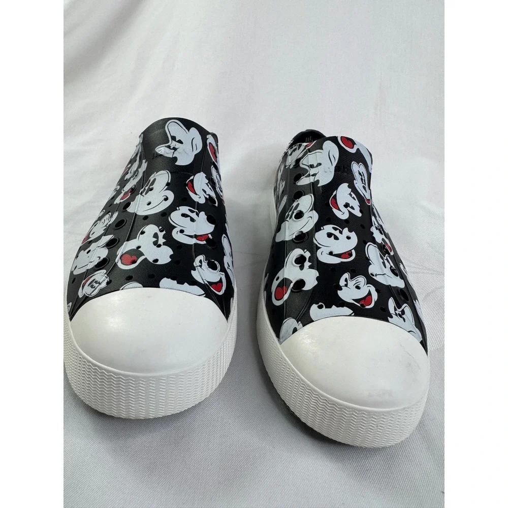 Native Shoes Jefferson Disney Mickey Mouse Print Black Mens Size 12 Slip On EVA